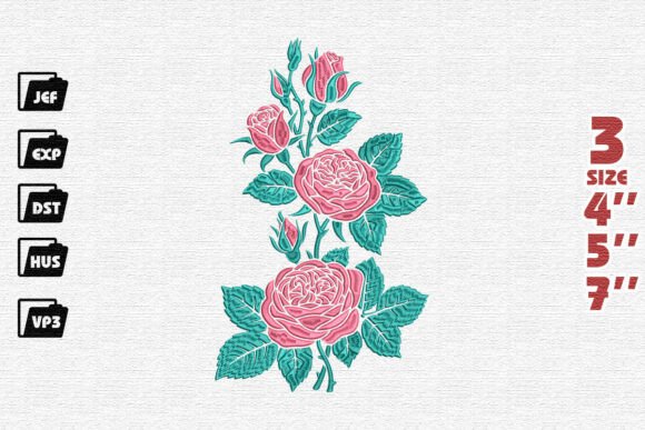 Elegant Pink Roses Embroidery Review