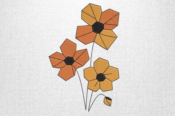 Geometric Flowers: Modern Holiday Embroidery